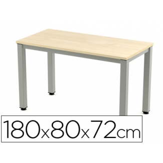 Mesa de oficina Rocada executive aluminio /haya 180x80 cm