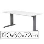 Mesa de oficina Rocada metal aluminio /blanco 120x60 cm