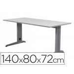 Mesa de oficina Rocada metal aluminio /gris 140x80 cm
