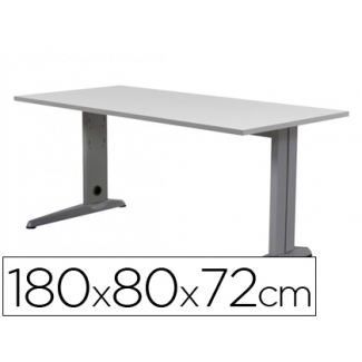 Mesa de oficina Rocada metal aluminio /gris 180x80 cm