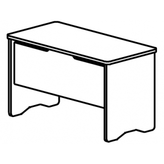 Mesa oficina Rocada serie work 120x60 acabado aa01 haya/haya