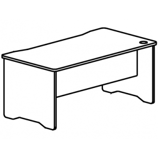 Mesa oficina Rocada serie work 140x80 acabado aa01 haya/haya