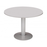 Mesa reunion redonda meeting estructura aluminio tablero haya 100 cm diámetro