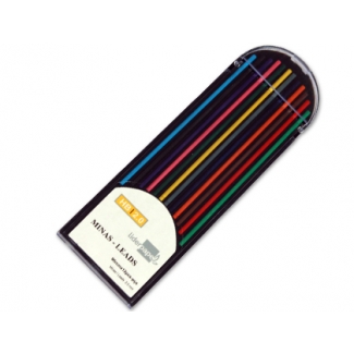 Liderpapel ML02 - Minas de grafito, 2 mm, colores surtidos, estuche de 12 unidades