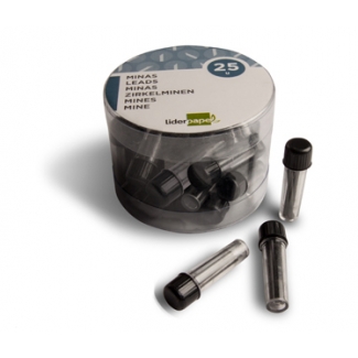 Liderpapel ML01 - Minas de grafito, para compas, 2 mm, estuche 3 de unidades