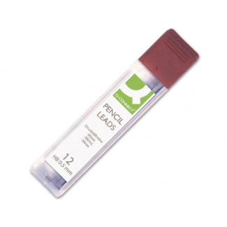 Q-Connect KF00235 - Minas de grafito, 0,5 HB, estuche de 12 unidades