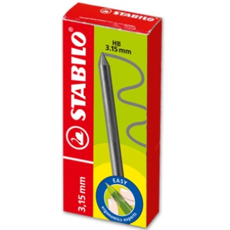 Stabilo easy ergo 7890/6-HB - Minas de grafito, 3,15 mm HB, caja de 6 unidades