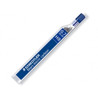 Staedtler mars micro 250 07-HB - Minas de grafito, 0,7 HB, tubo de 12 unidades