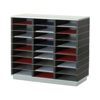Mueble auxiliar Fast-PaperFlow 27 casillas plastico-metal 75x69x32,8 cm y