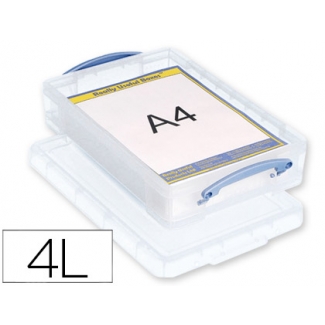 Organizador archivo plástico transparente con taptamano A4 litros 85x255x395 mm