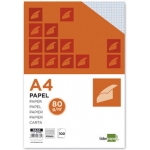Liderpapel PA03 - Papel, A4, 100 hojas de 80 gramos, cuadrícula de 4 mm