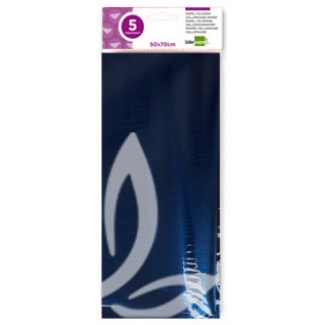 Liderpapel CL18 - Papel celofán, bolsa de 5 hojas, 50 x 70 cm, color azul
