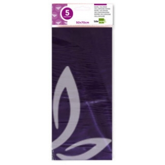 Liderpapel CL13 - Papel celofán, bolsa de 5 hojas, 50 x 70 cm, color violeta