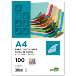 Liderpapel PC62 - Papel de color, A4, 80 gramos, 25 colores surtidos, paquete de 100 hojas, 4 hojas por color