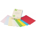 Q-Connect KF02242 - Papel de color, A4, 80 gramos, 5 colores surtidos claros, paquete de 500 hojas, 100 hojas por color
