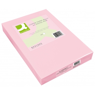 Q-Connect KF01095 - Papel de color, A4, 80 gramos, color rosa, paquete de 500 hojas