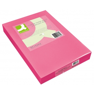 Q-Connect KF16262 - Papel de color, A4, 80 gramos, color rosa intenso, paquete de 500 hojas