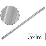 Papel color kraft plata rollo 3x1 mt