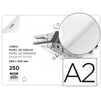 Liderpapel PH02 - Láminas de dibujo lineal, sin cajetín, A2, 150 gramos