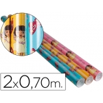 Papel fantasía color infantil dora rollo de mt papel 60 grs