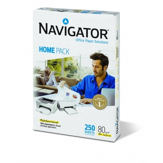 Navigator Home Pack - Papel, A4, 80 gramos, paquete de 250 hojas