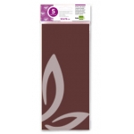 Liderpapel SE07 - Papel seda, tamaño 52x76 cm, 18 gr/m2, color marrón, bolsa de 5 hojas