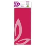 Liderpapel SE13 - Papel seda, tamaño 52x76 cm, 18 gr/m2, color rosa fuerte, bolsa de 5 hojas