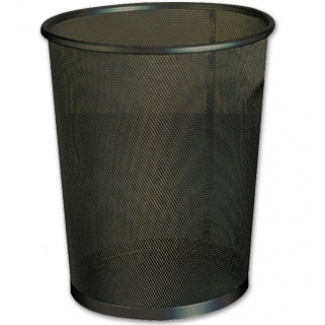 Q-Connect KF00869 - Papelera metálica de rejilla, 8,3 litros, color negro