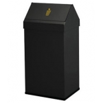 Sie 123-N - Papelera metálica basculante, 52 litros, color negro