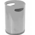 Sie 101-G - Papelera metálica, con asas, 12 litros, color gris