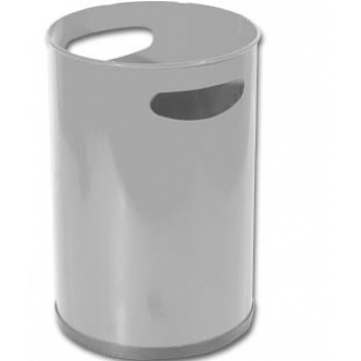 Sie 101-G - Papelera metálica, con asas, 12 litros, color gris