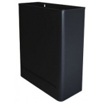 Sie 98-N - Papelera metálica de pared, 24 litros, color negro