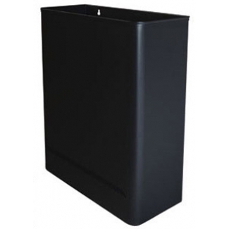 Sie 98-N - Papelera metálica de pared, 24 litros, color negro