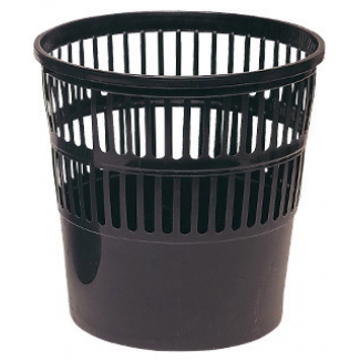 Q-Connect KF15149 - Papelera de plástico, 15 litros, color negro