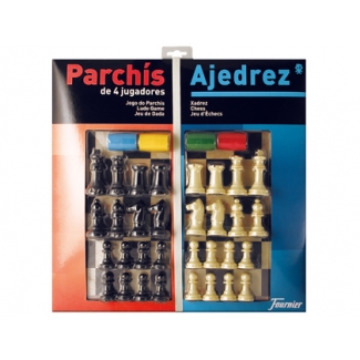 Fournier 29469 - Tablero de parchís/ajedrez, 40 x 40 cm