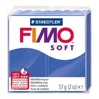 Staedtler Fimo Soft 8020-33 - Pasta para modelar, 57 gramos, color azul brillante