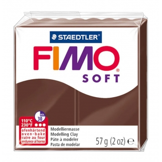 Staedtler Fimo Soft 8020-75 - Pasta para modelar, 57 gramos, color chocolate