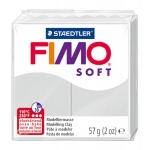 Staedtler Fimo Soft 8020-80 - Pasta para modelar, 57 gramos, color gris
