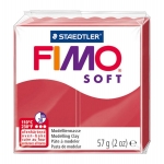 Staedtler Fimo Soft 8020-26 - Pasta para modelar, 57 gramos, color rojo cereza