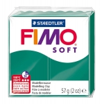 Staedtler Fimo Soft 8020-56 - Pasta para modelar, 57 gramos, color verde esmeralda