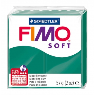 Staedtler Fimo Soft 8020-56 - Pasta para modelar, 57 gramos, color verde esmeralda