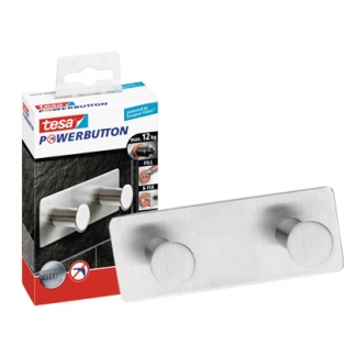 Tesa 59333-00000-00 - Perchero adhesivo, 2 colgadores