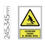 Syssa 2085 - Señal de !atención! caidas al mismo nivel, pvc, medida 245 mm x 345 mm