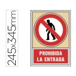 Syssa 3031 - Señal de prohibida la entrada, pvc, medida 245 mm x 345 mm