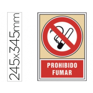 Syssa 3001 - Señal de prohibido fumar, pvc, medida 245 mm x 345 mm