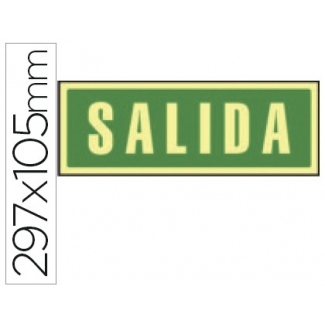 Syssa 9030F - Señal de salida, pvc fotoluminiscente, medida 297 mm x 105 mm