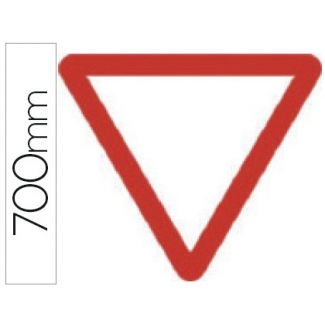 Syssa R-1 - Señal de ceda el paso, acero galvanizado, medida 700 mm