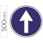 Syssa R-400c - Señal de sentido obligatorio, acero galvanizado, medida 500 mm