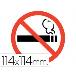 Apli 00845 - Señal de prohibido fumar, pvc, autoadhesivo, medida 114 mm x 114 mm