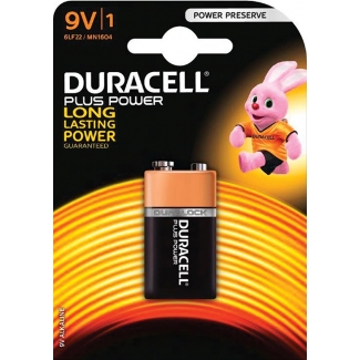 Duracell Plus Power S0560230 - Pila alcalina, 9V (LR61), blíster con 1 pila